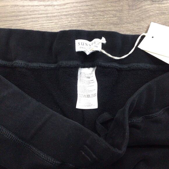 Sunspel Mens Drawstring Loopback Black Cuffed Sweatpants Size XL New With Tags - Picture 4 of 6